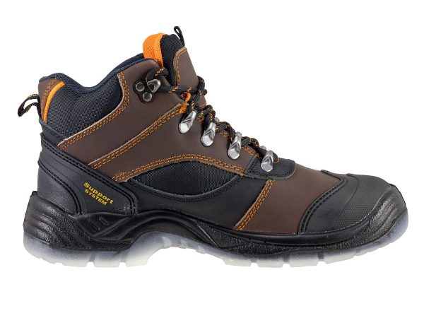 Ādas darba šņorzābaki 120 S1 ar metāla aizsargpurngalu.