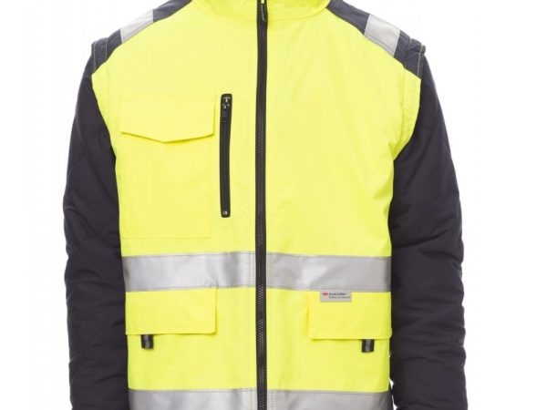 Augstas redzamības vīriešu darba jaka Hiway