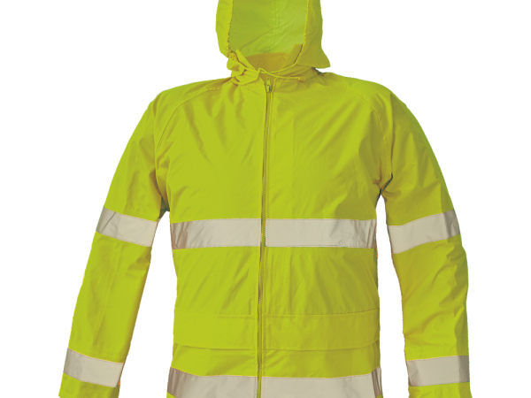 Ūdensnecaurlaidīga vīriešu lietus jaka Hi-Vis Gordon