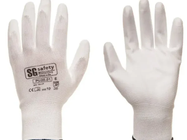 Trikotāžas darba cimdi ar PU pārklājumu PU2001e