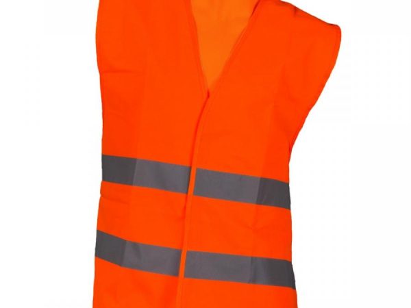 Signālveste no fluoriscējoša materiāla VESTY ar atstarojošām lentām.