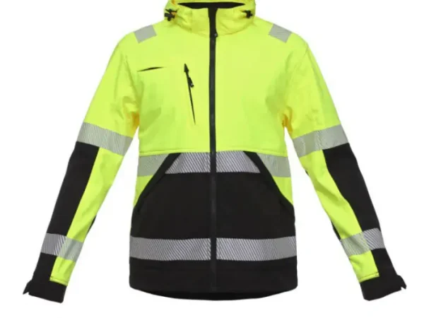 Augstas redzamības vīriešu Softshell jaka VALENCIA 0402, 0405 HI-VIS