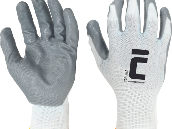 Trikotāžas darba cimdi ar lateksa parklājumu Tordina