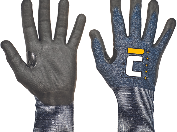 Pretiegriezuma darba cimdi ar nitrila/PU parklājumu cut 18g Rallus