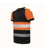 Augstas redzamības T-krekls ar īsām piedurknēm SANTIAGO, oranžs