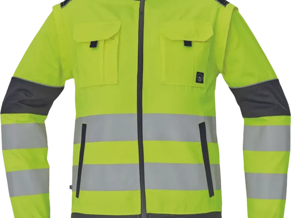 Vīriešu augstas redzamības darba jaka MAX VIVO ,dzeltena