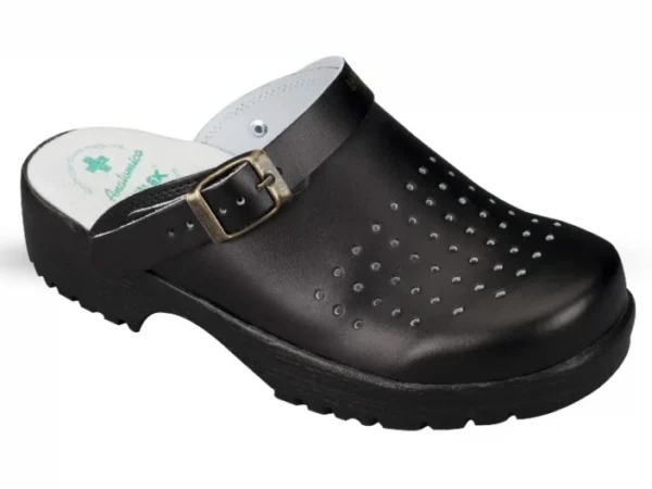 Ādas sabo kurpes Julex 3132 (melnas, ar perforāciju). Pieejamas pēc pasūtījuma.