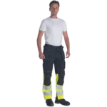 Vīriešu HI-VIS darba bikses ar atstarojošām joslām un ceļu sargu kabatām Vivo FP DW - Image 4