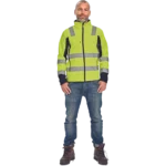 Vīriešu HI-VIS Softshell ūdensizturīga darba jaka Malton - Image 4