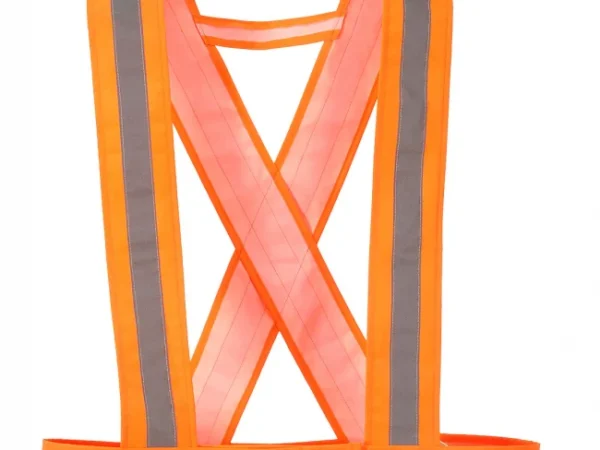 HV55ORR augstas redzamības josta–veste ar regulējamu stiprinājumu un atstarojošu lenti