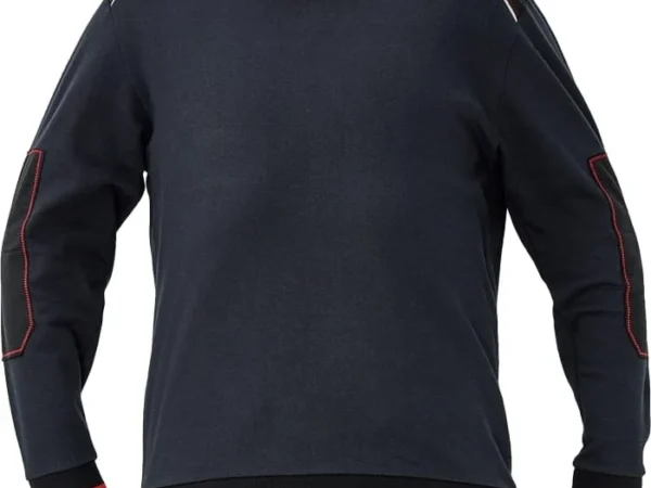 Knoxfield vīriešu džemperis kokvilnas–poliestera ar apaļu apkakli, melns