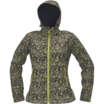 Sieviešu Softshell jaka YOWIEPRINT, ūdens un vēju izturīga, fiksēta kapuce, regulējamas piedurknes, EN ISO 13688